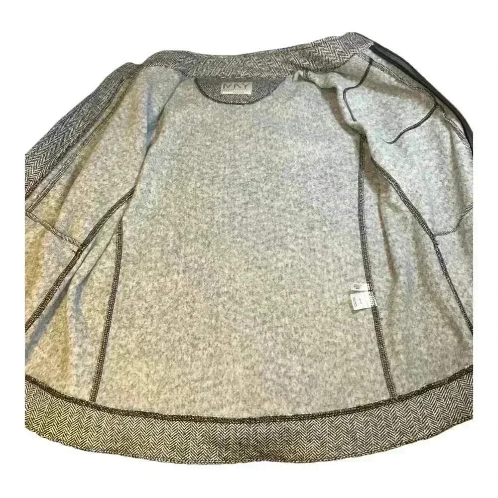Andrew Marc New York Jacket Womens L Large Gray Full Zip Mock Neck Pockets - Picture 5 of 14